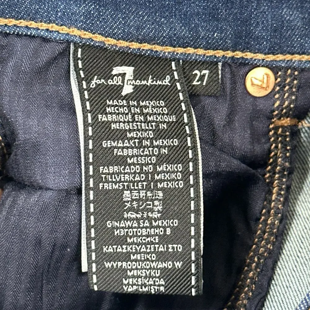 7 For All Mankind Women's Aubrey Cropped Skinny Jeans Size 27